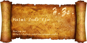 Halmi Zsófia névjegykártya