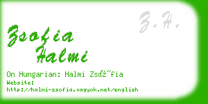 zsofia halmi business card